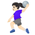 woman playing handball, light skin tone